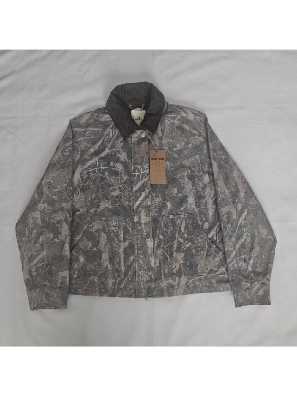 Thread & Supply Gray Tree Camouflage-Print Barn Korie Jacket Women's Small, NWT - Picture 6 of 14